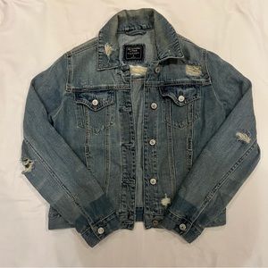 A&F Distressed Denim Jacket Sz. S